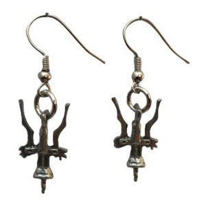 Bottle Opener Silver Cork Screw Fun Dangle Earring